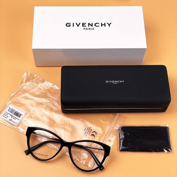 🔥 Givenchy GV0147 807 Eyeglasses  Black Cat Eye Women - Picture 9 of 10